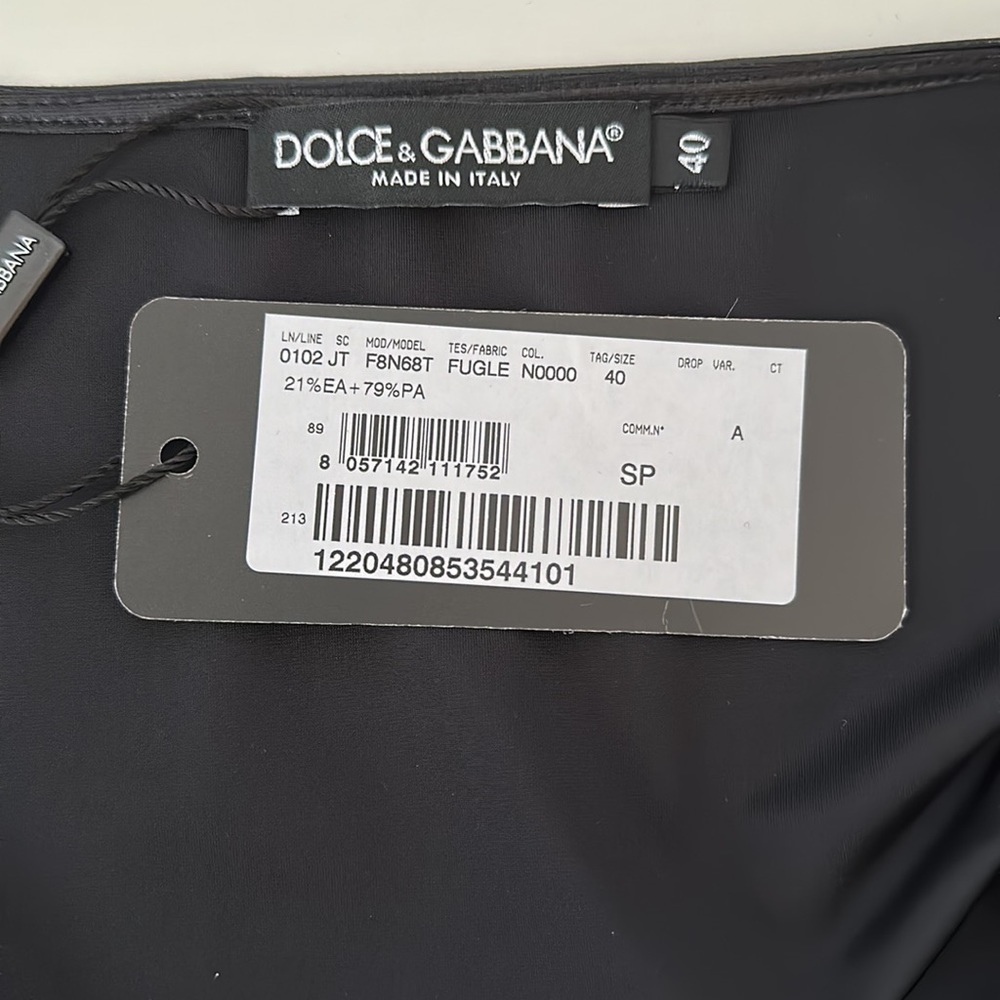 ⛔️SOLD⛔️ NWT Dolce & Gabbana Gold DG Buckle LS Cropped Blouse- Sz 40 - Picture 7 of 9